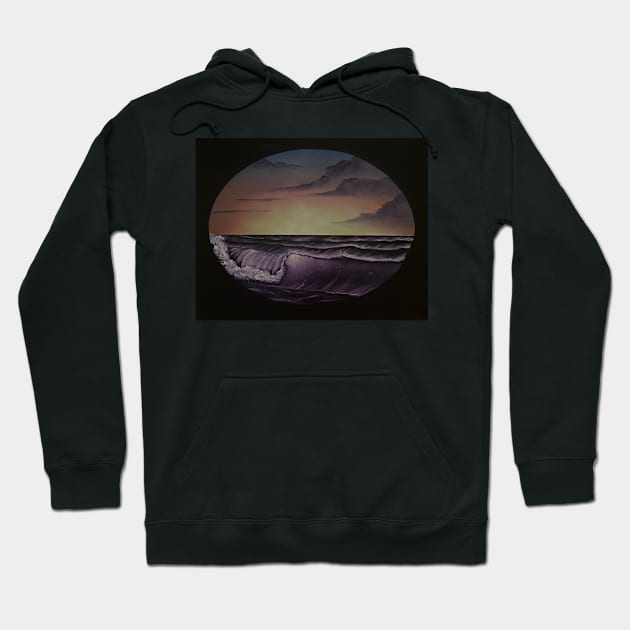 Dark Sunrise Seascape Hoodie by J&S mason